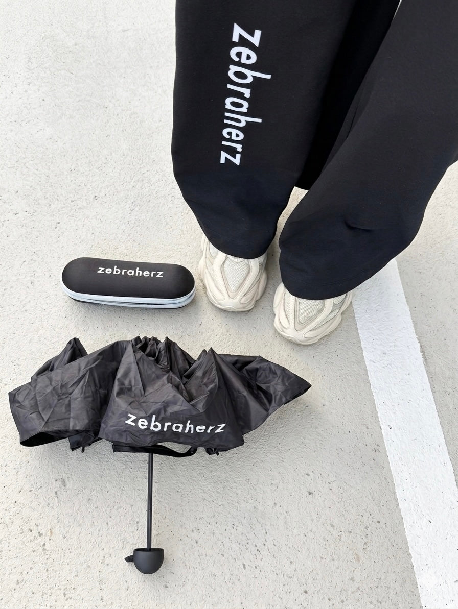 zebraherz Regenschirm mit Case